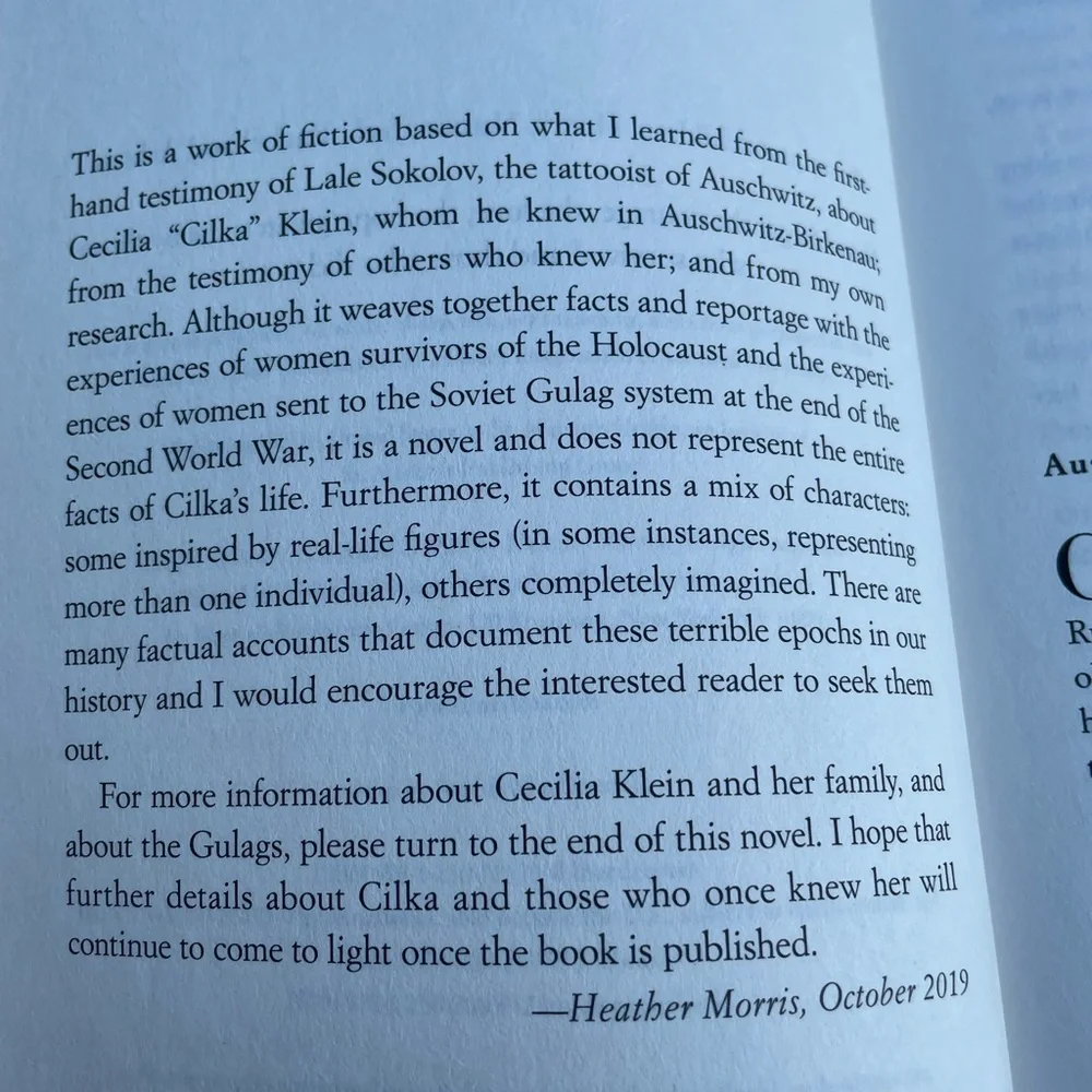 Cilka’s Journey by Heather Morris Fiction Based on True Story Softcover Book